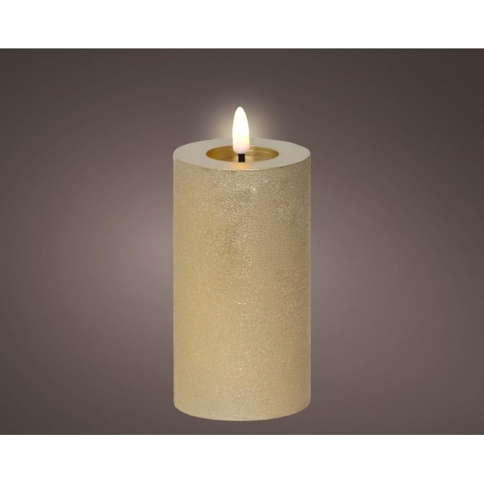 CANDELA CERA A LED ORO H.15 D.7